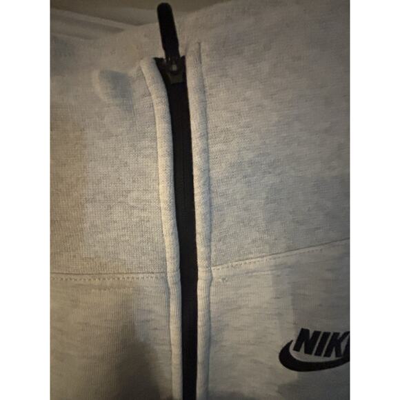 Nike Women's Tech Fleece High-Waisted Slim Zip Pants Light Grey/Black Size M - Picture 9 of 16